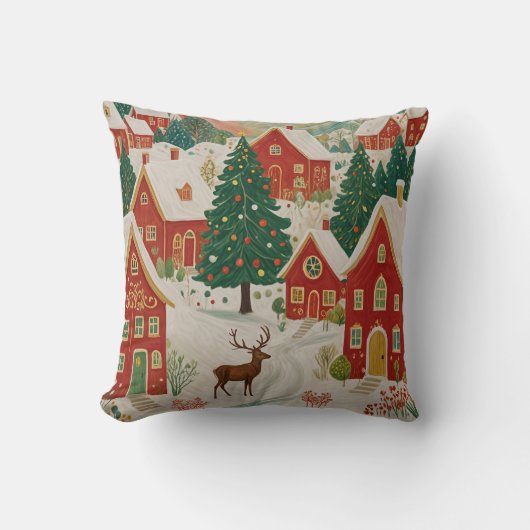 kerstdorp kussen (Voorkant)