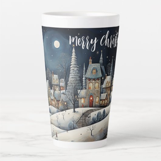 kerstdorp latte mok (Voorkant)