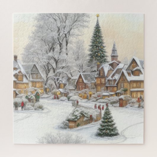 kerstdorp legpuzzel (Verticaal)