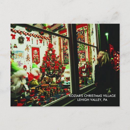 Kerstdorp Lehigh Valley, PA Feestdagenkaart (Voorkant)