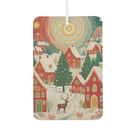 kerstdorp luchtverfrisser (Voorkant)
