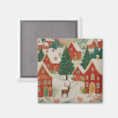 kerstdorp magneet (Voorkant / Achterkant)