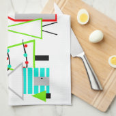 kerstdorp mid century modern theedoek (Quarter Fold)
