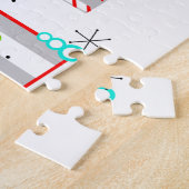 kerstdorp midden eeuw moderne legpuzzel (Zijkant)