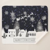 Kerstdorp Sherpa Blanket Sherpa Deken (Voorkant (horizontaal))