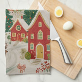 kerstdorp theedoek (Quarter Fold)