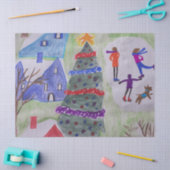 kerstdorp tissuepapier (Craft)