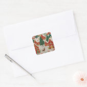 kerstdorp vierkante sticker (Envelop)