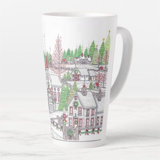 Kerstdorpsfeestdag latte Mok (Rechterhoek)