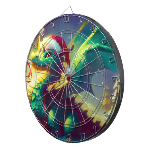 Kerstdraak (3) dartbord (Voorkant Rechts)