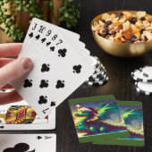 Kerstdraak (3) pokerkaarten (Insitu)