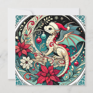 Kerstdraak Feestdagenkaart