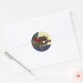 kerstdrakensticker ronde sticker (Envelop)