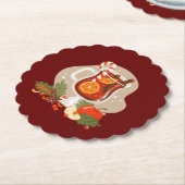 kerstdrank kartonnen onderzetters (Gekanteld)