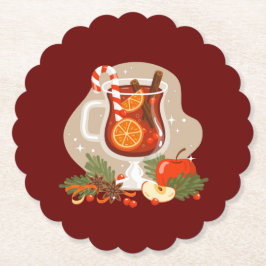 kerstdrank kartonnen onderzetters