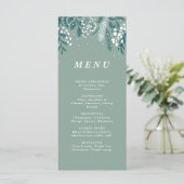 Kerstdrankkaart met berijpte Eucalyptus  Menu (Staand voorkant)