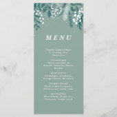Kerstdrankkaart met berijpte Eucalyptus  Menu (Voorkant)