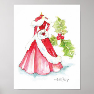 Kerstdress 11x14 van Heather French Henry Poster