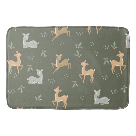 Kerstdroger naadloos patroon badmat (Voorkant)