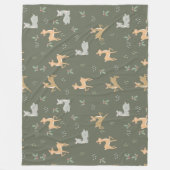 Kerstdroger naadloos patroon fleece deken (Voorkant)