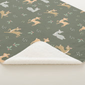 Kerstdroger naadloos patroon sherpa deken (3/4)