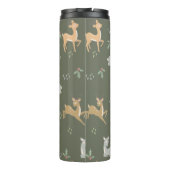 Kerstdroger naadloos patroon thermosbeker (Achterkant)