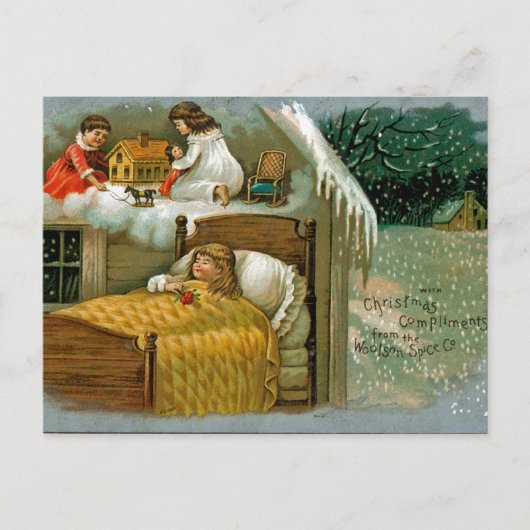 kerstdromen feestdagenkaart (Voorkant)