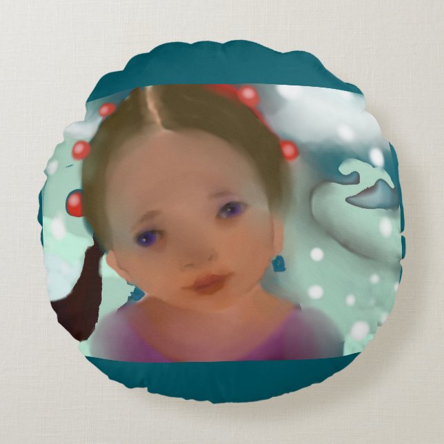 kerstdromen rond kussen (Voorkant)