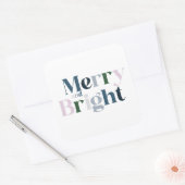 Kerstdroog en helder lettertype vierkante sticker (Envelop)