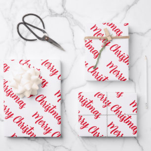 Kerstdroog wit achtergrond rood schrift inpakpapier vel