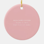 Kerstdroom voor baby's eerste kerst Roze Keramisch Ornament (Achterkant)