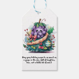 kerstdruif cadeaulabel