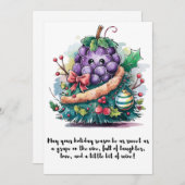 kerstdruif feestdagenkaart (Voorkant / Achterkant)