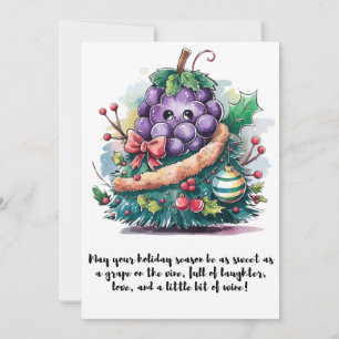 kerstdruif feestdagenkaart