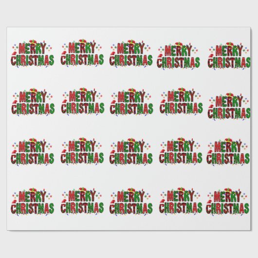 Kerstdruk Cadeaupapier (Vlak)