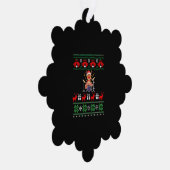 kerstdrummer Reindeer Ornament Kaart (Rechts)