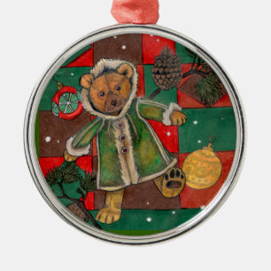 KerstdTeddy~ boomversiering Metalen Ornament