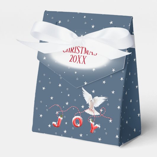 Kerstduif met Joy Bedankdoosjes (Voorkant Zijde)