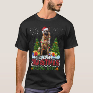 KerstDuitse Shepherd Pajama Lights Funny Gift T-shirt