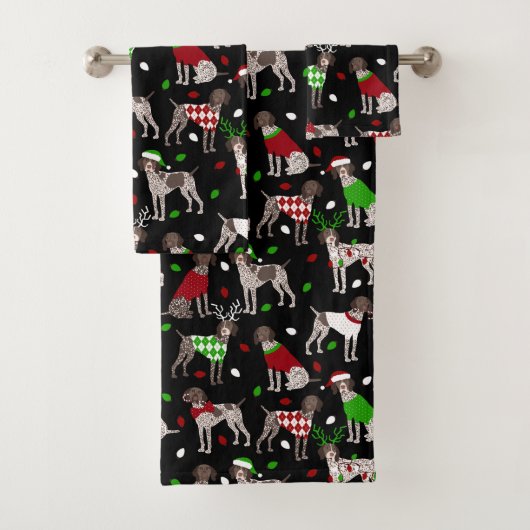 KerstDuitse Shorthaired Pointer Bad Handdoek (Insitu)