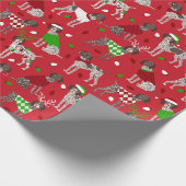 KerstDuitse Shorthaired Pointer Cadeaupapier (Hoek)