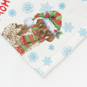 KerstDuitse Shorthaired Pointer Fleece Deken (Hoek)