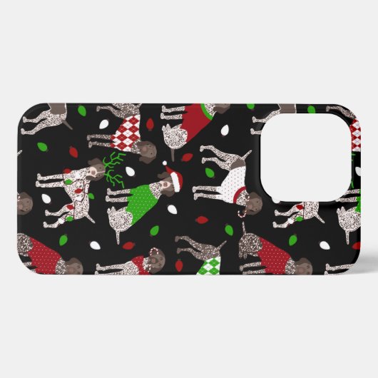 KerstDuitse Shorthaired Pointer iPhone Hoesje (Achterkant horizontaal)