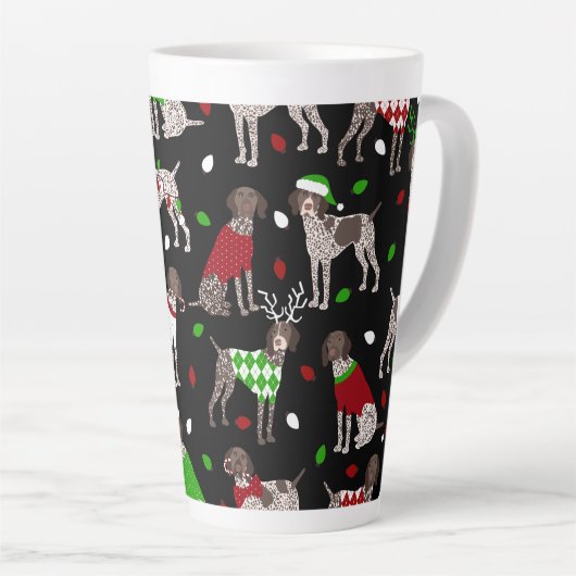 KerstDuitse Shorthaired Pointer Latte Mok (Rechterhoek)