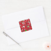 KerstDuitse Shorthaired Pointer Vierkante Sticker (Envelop)