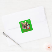 KerstDuitse Stickers van herder en Speelgoed rendi (Envelop)