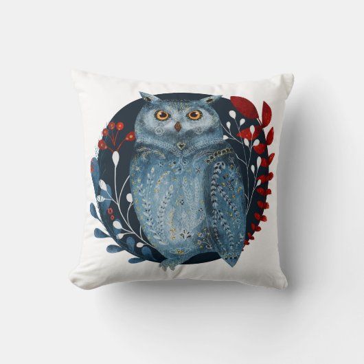  kerstduitse uil kussen (Voorkant)