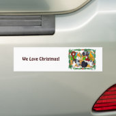 kerstduiven bumpersticker (Op auto)