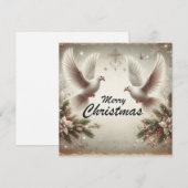 kerstduiven feestdagenkaart (Voorkant / Achterkant)