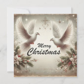 kerstduiven feestdagenkaart (Voorkant)